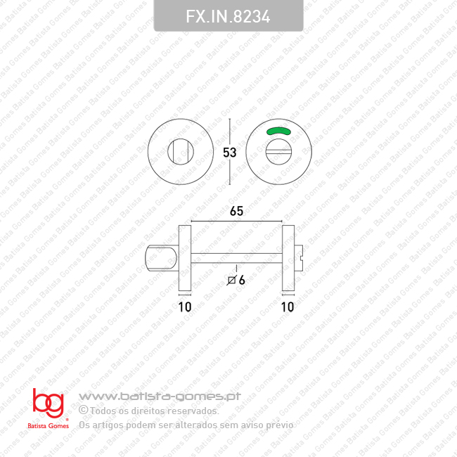 Fecho WC com indicador - INOX 304